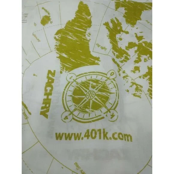 Zachry North American Map Bandanas Lot Of 4 Unique Design Special Deal Green Wht - Picture 3 of 5